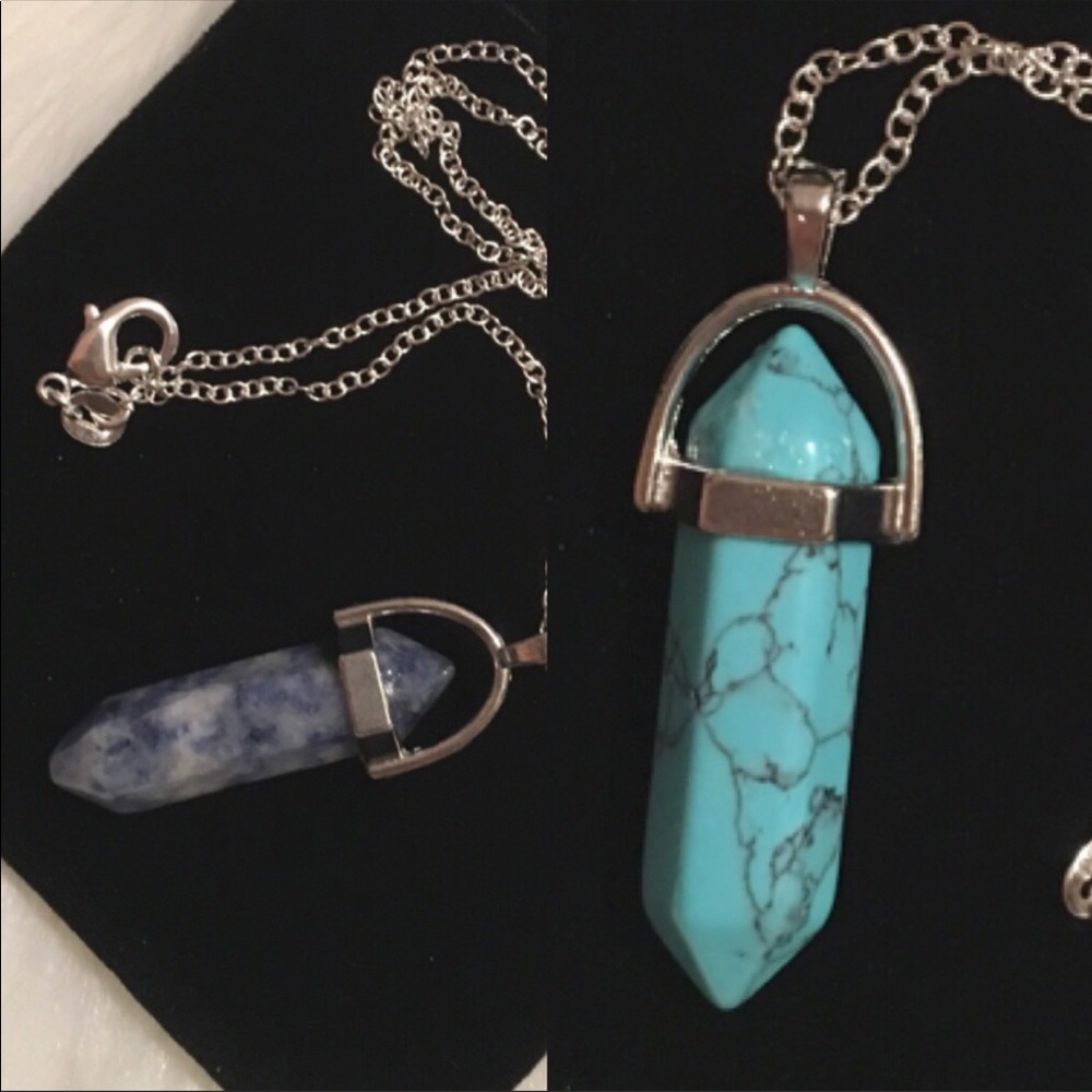 2 for $20 crystal stone pendant necklaces - Picture 7 of 8